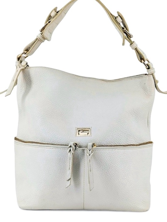 Dooney & Bourke Handbags - Dooney & Bourke Dillen White Leather double pocket satchel Shoulder Bag